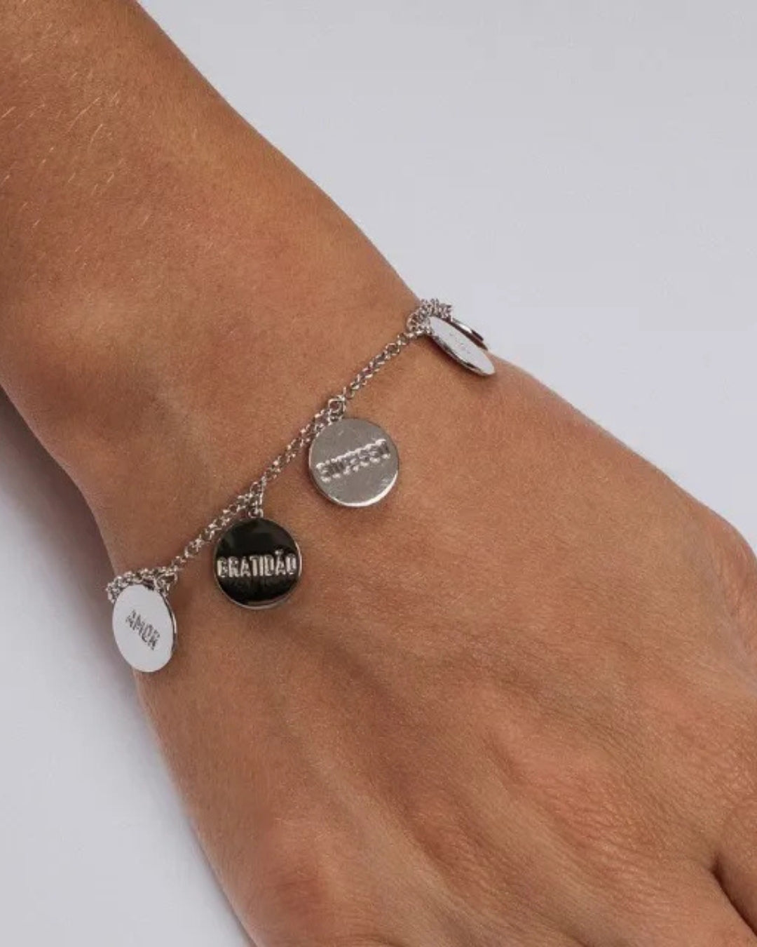 Pulseira amor, gratidão, sucesso, paz e saúde p925