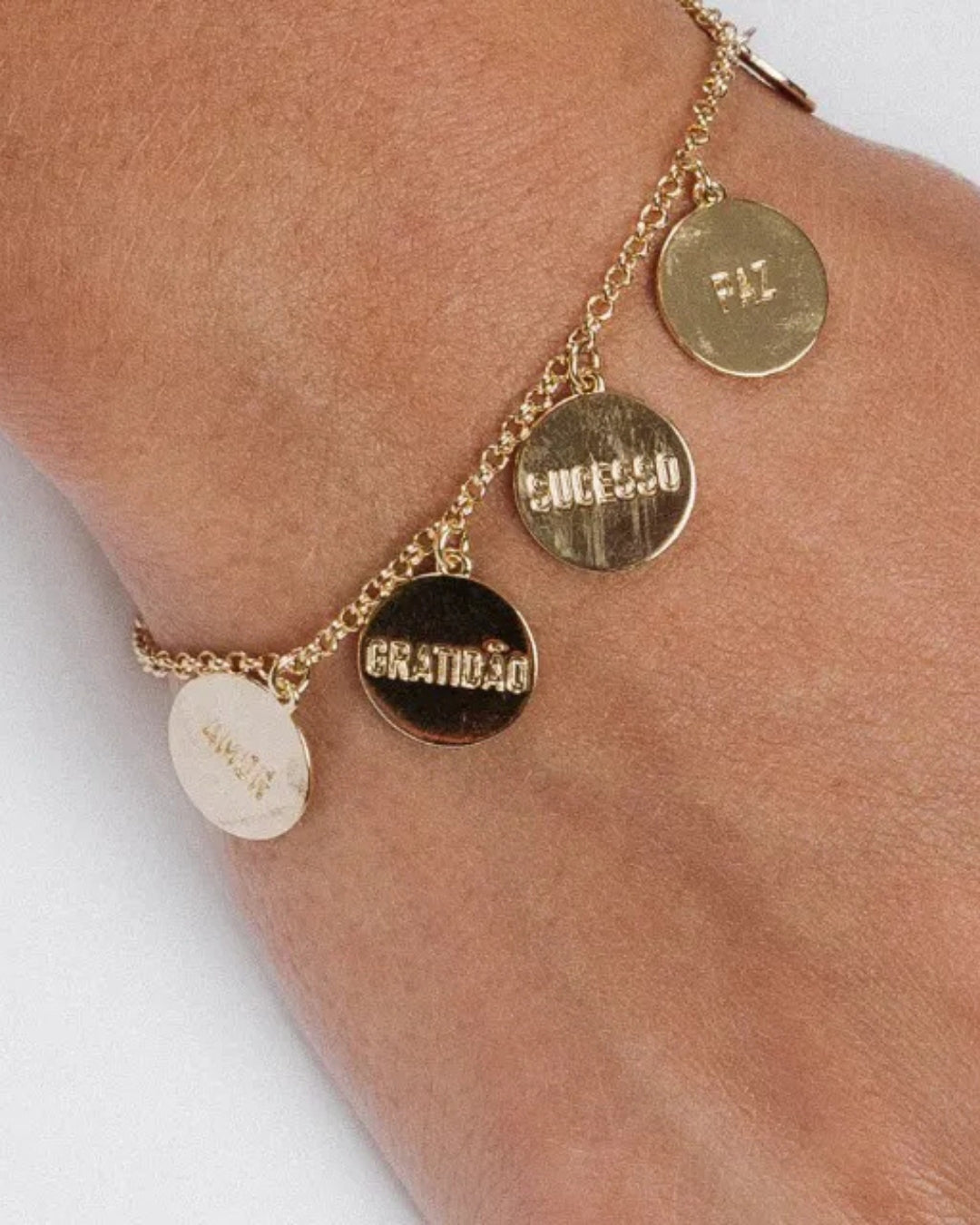Pulseira amor, gratidão, sucesso, paz e saúde p925