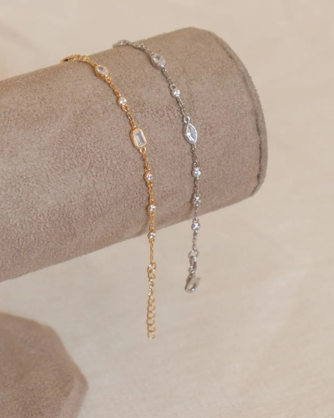 Pulseira com zircônias em formas geométricas p925