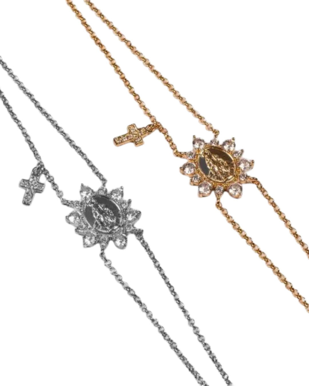 Pulseira com medalha de Nossa Senhora das Graças p925