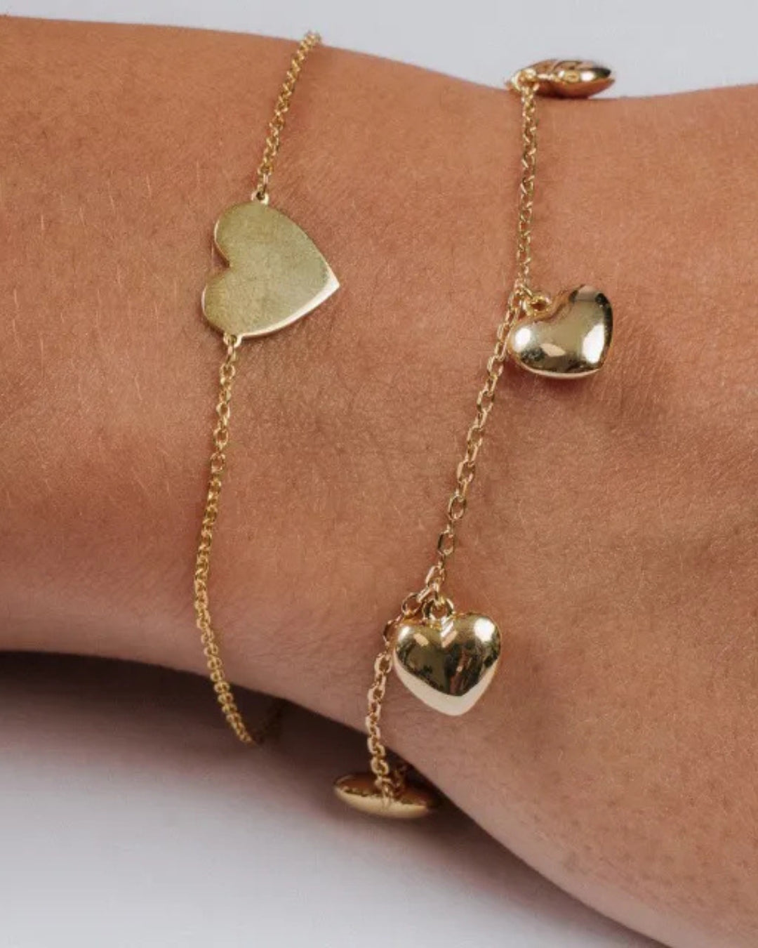 Pulseira com 5 corações bold p925