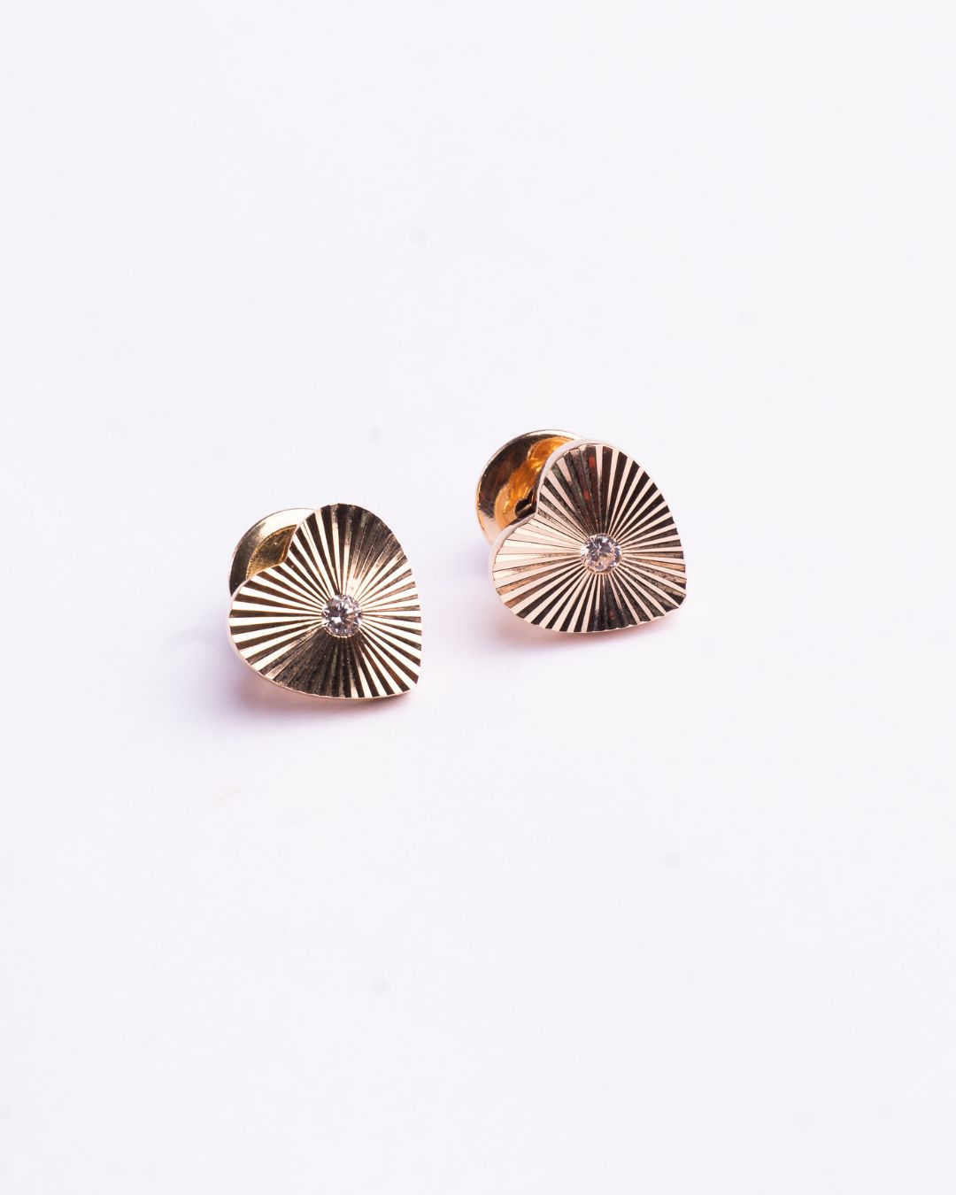Conjunto colar e brinco copas P925 com banho de ouro