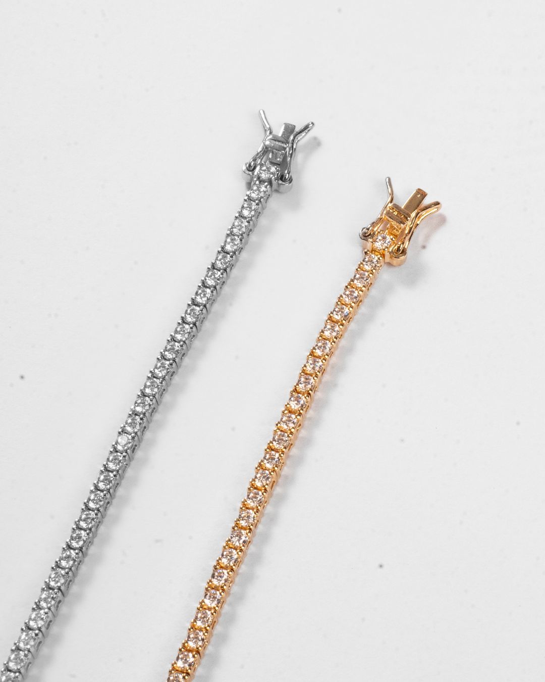 Pulseira riviera tradicional p925 com fecho gaveta, travas de segurança e zircônias 2mm