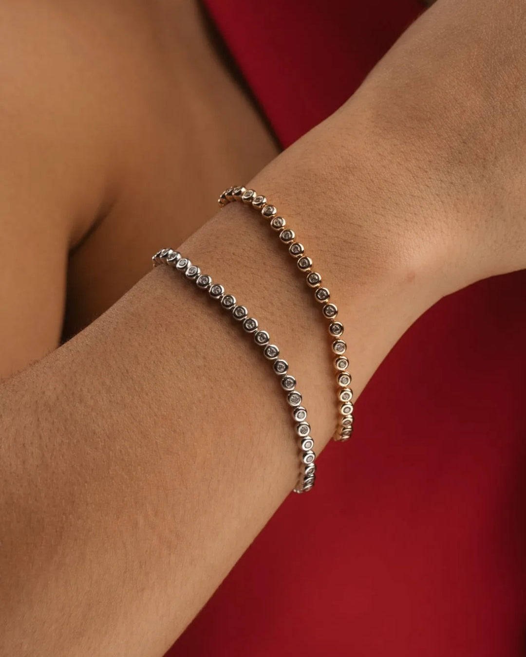 Pulseira riviera p925 com cravação inglesa
