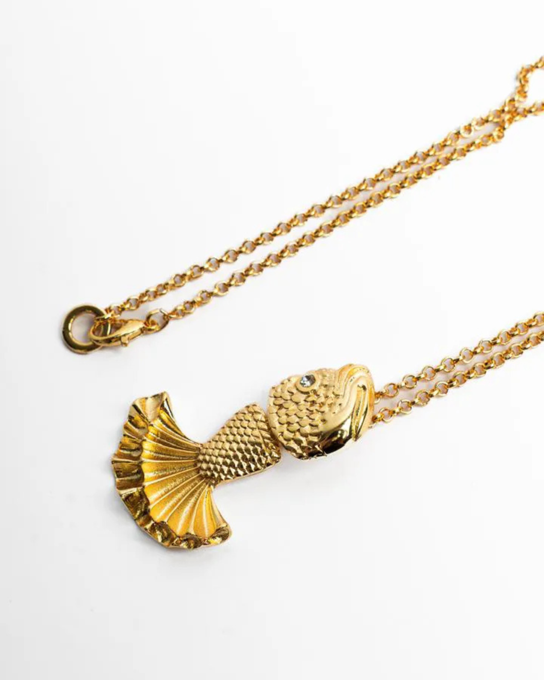 Colar fish gold articulado 55cm