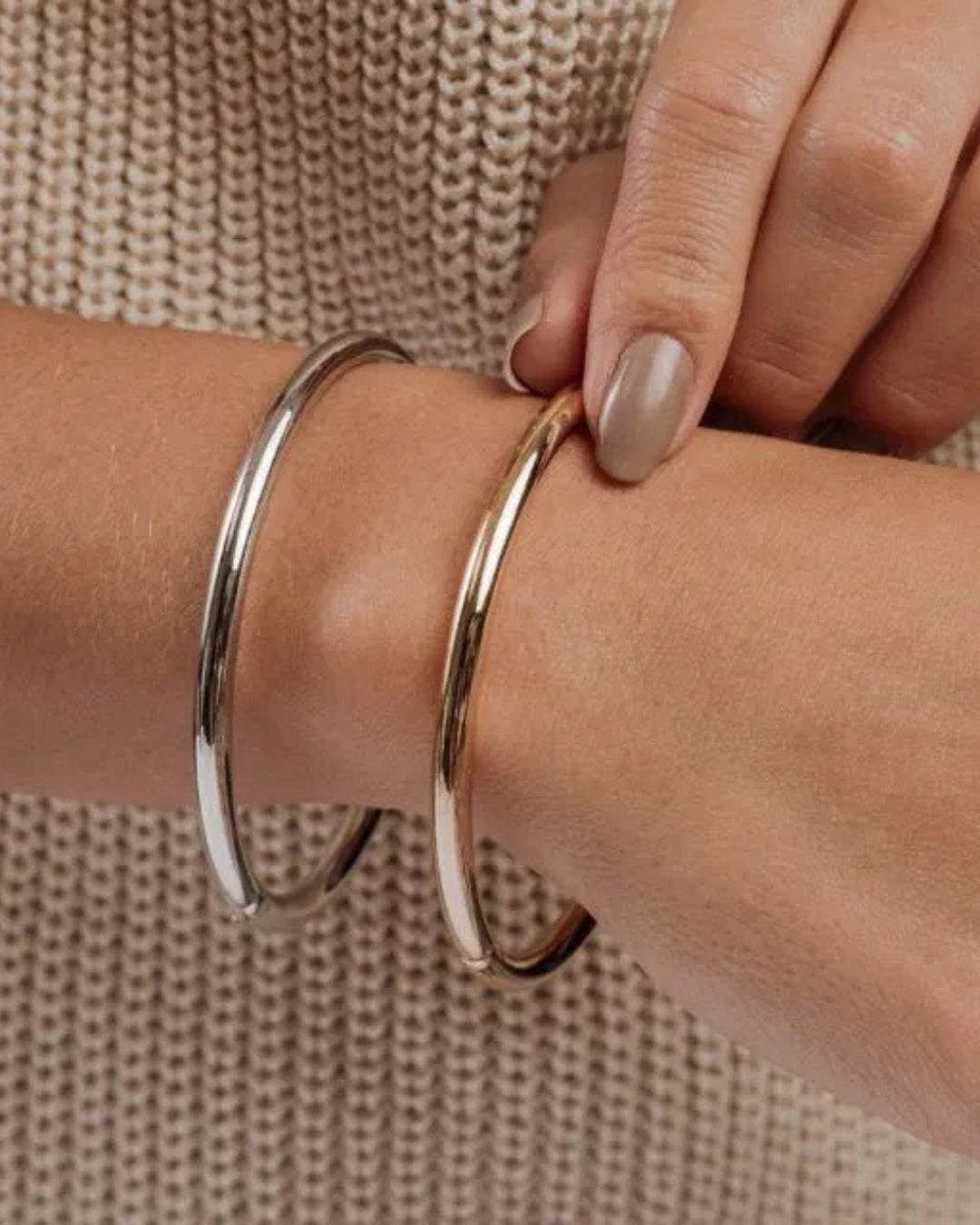 Bracelete aro liso polido