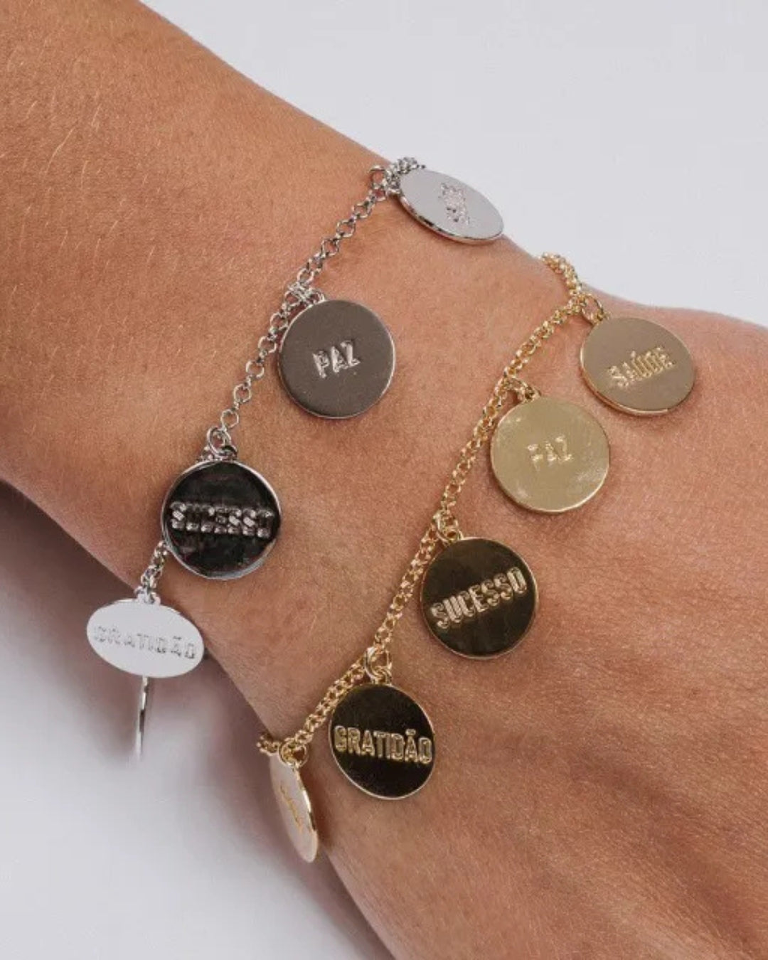 Pulseira amor, gratidão, sucesso, paz e saúde p925