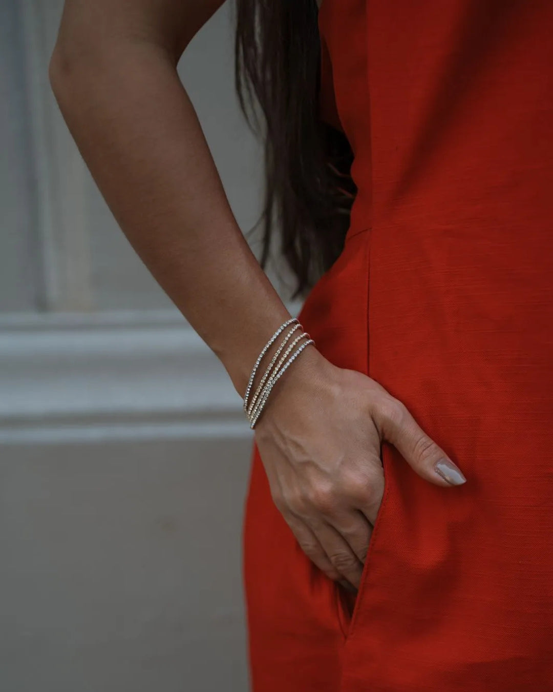 Pulseira riviera maleável easy com zircônias