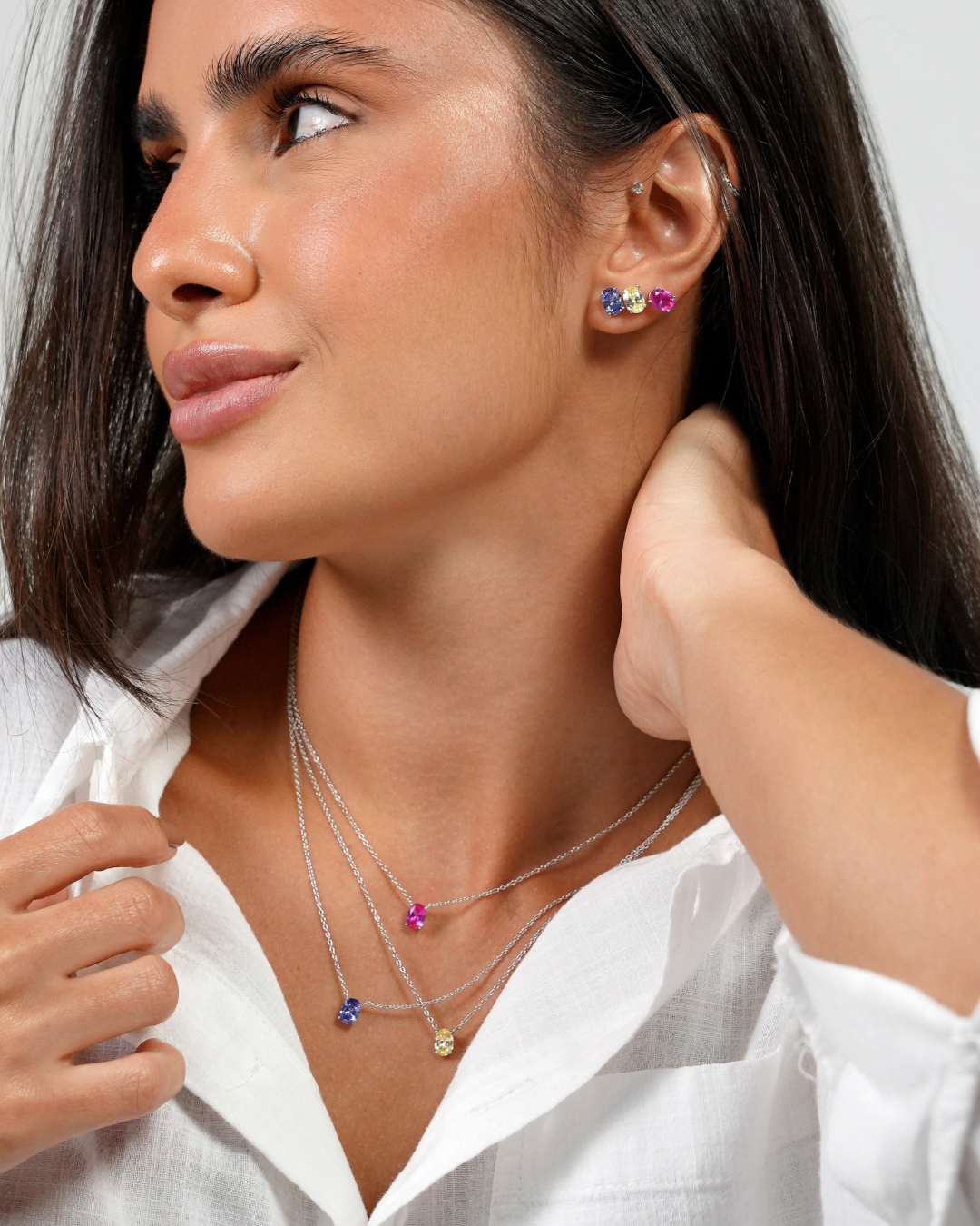 Conjunto colar e brinco Essential Colors P925